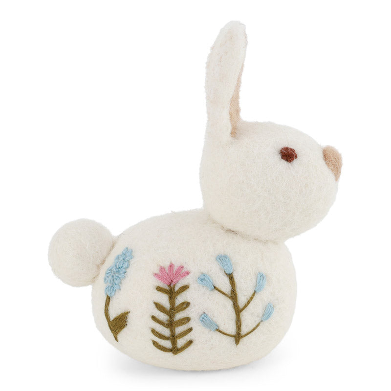 Gry & Sif - Kanin, ophæng hvid med broderi