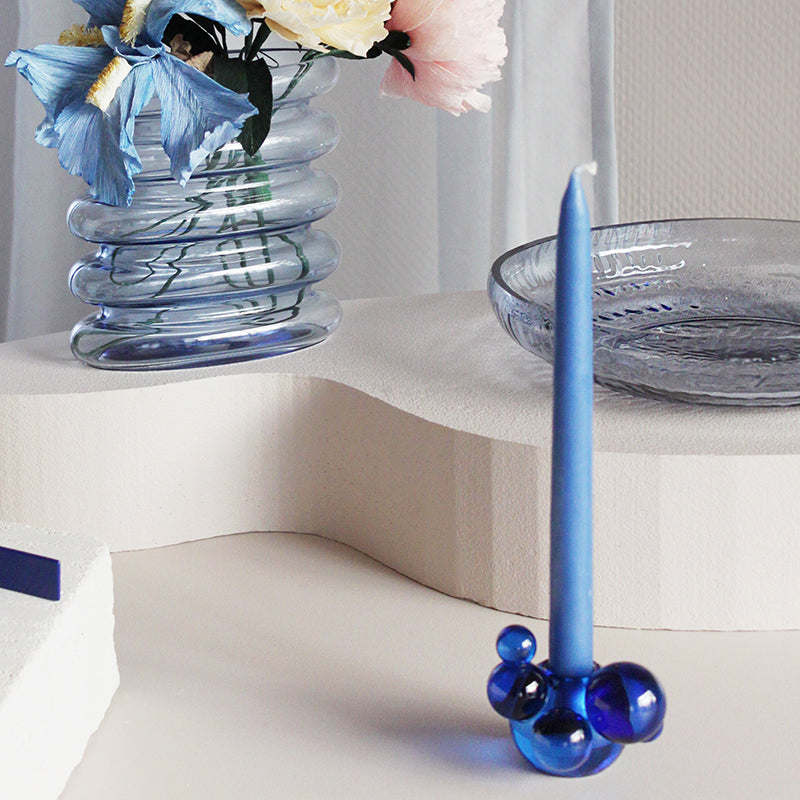 Stences Bubble Candlestick Koboltblå
