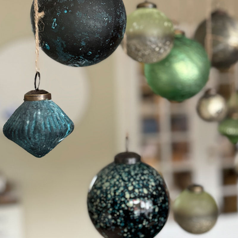 Blå galaxy onion julekugle