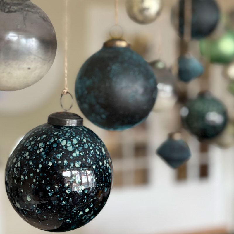Blå Galaxy julekugle