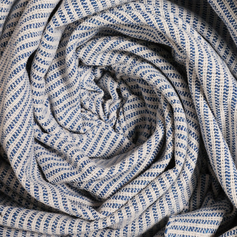Recycled plaid - Royal Blå/Natur