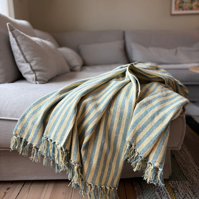 Recycled plaid - Stribet Gul/Mint