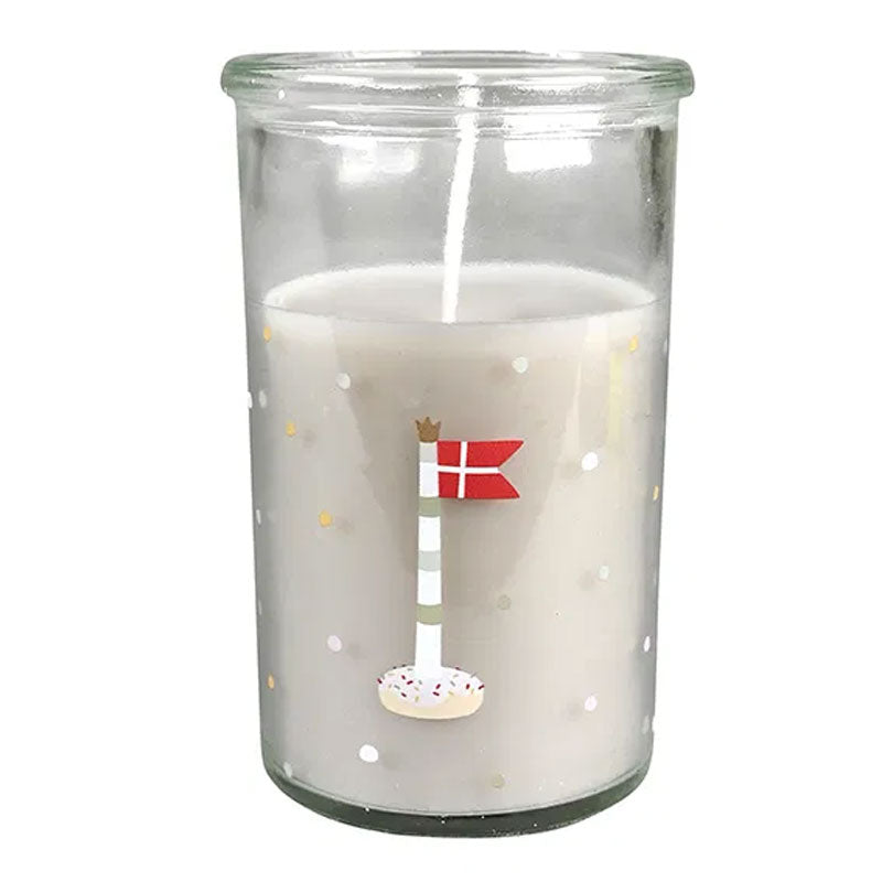 Fødselsdagslys i glas, grå