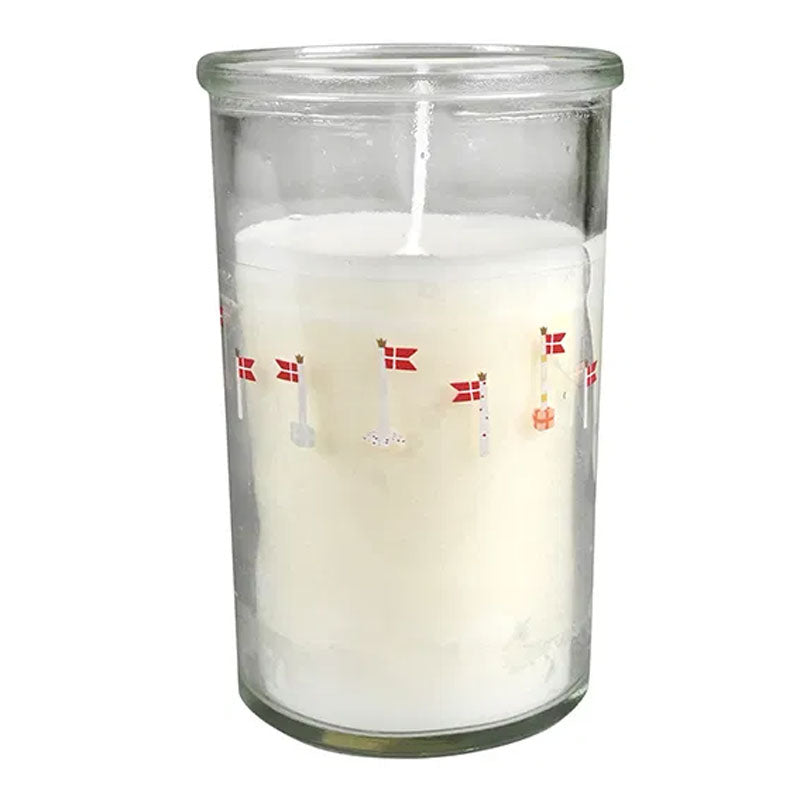 Fødselsdagslys i glas, hvid