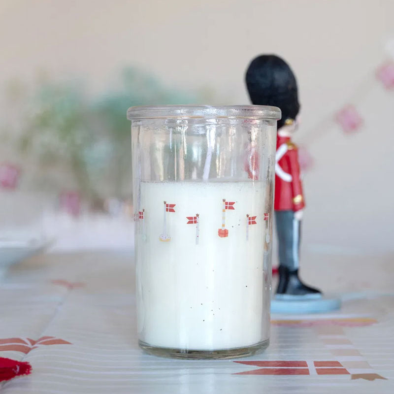 Fødselsdagslys i glas, hvid