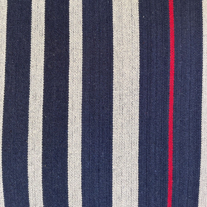 Gaspar pude DK blue+red jacquard