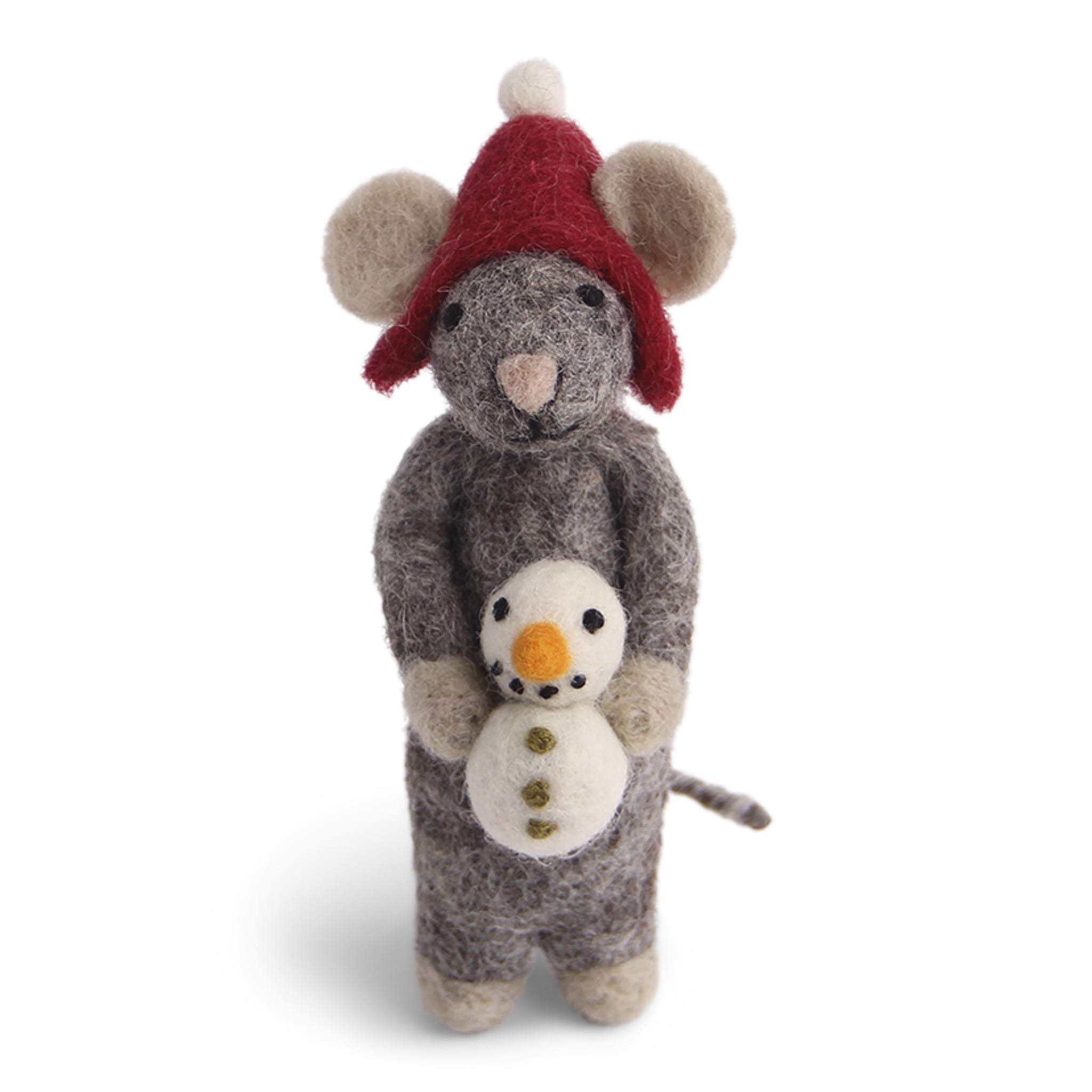 Én Gry & Sif Grå mus med snemand