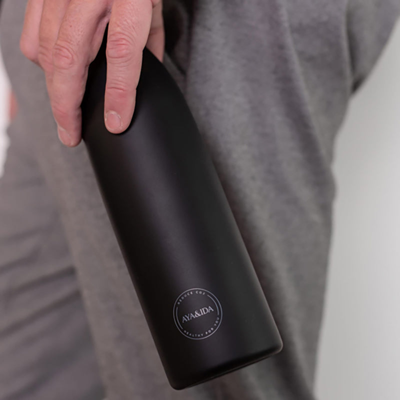 AYA&IDA Drikkeflaske Matte Black 750 ml