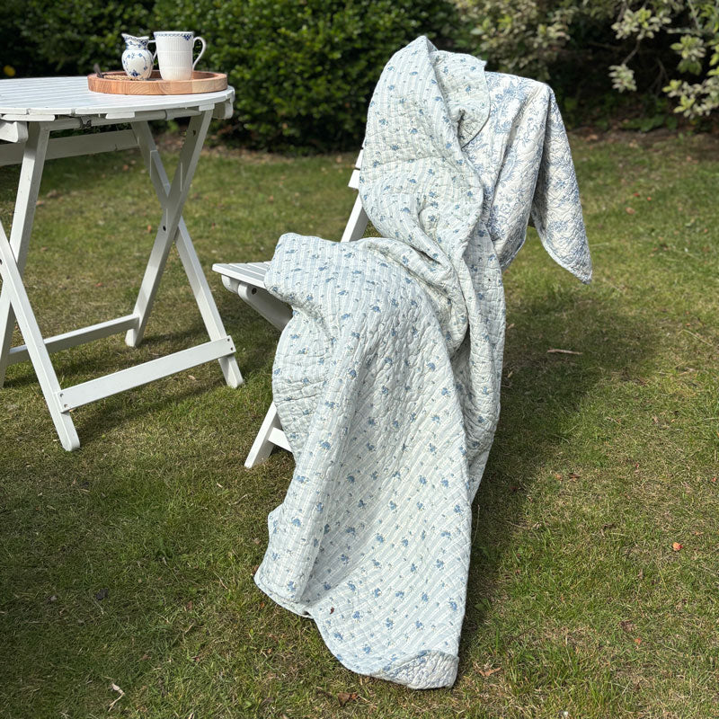 Au Maison Quilt Ethnic, Blue, 140x180 cm