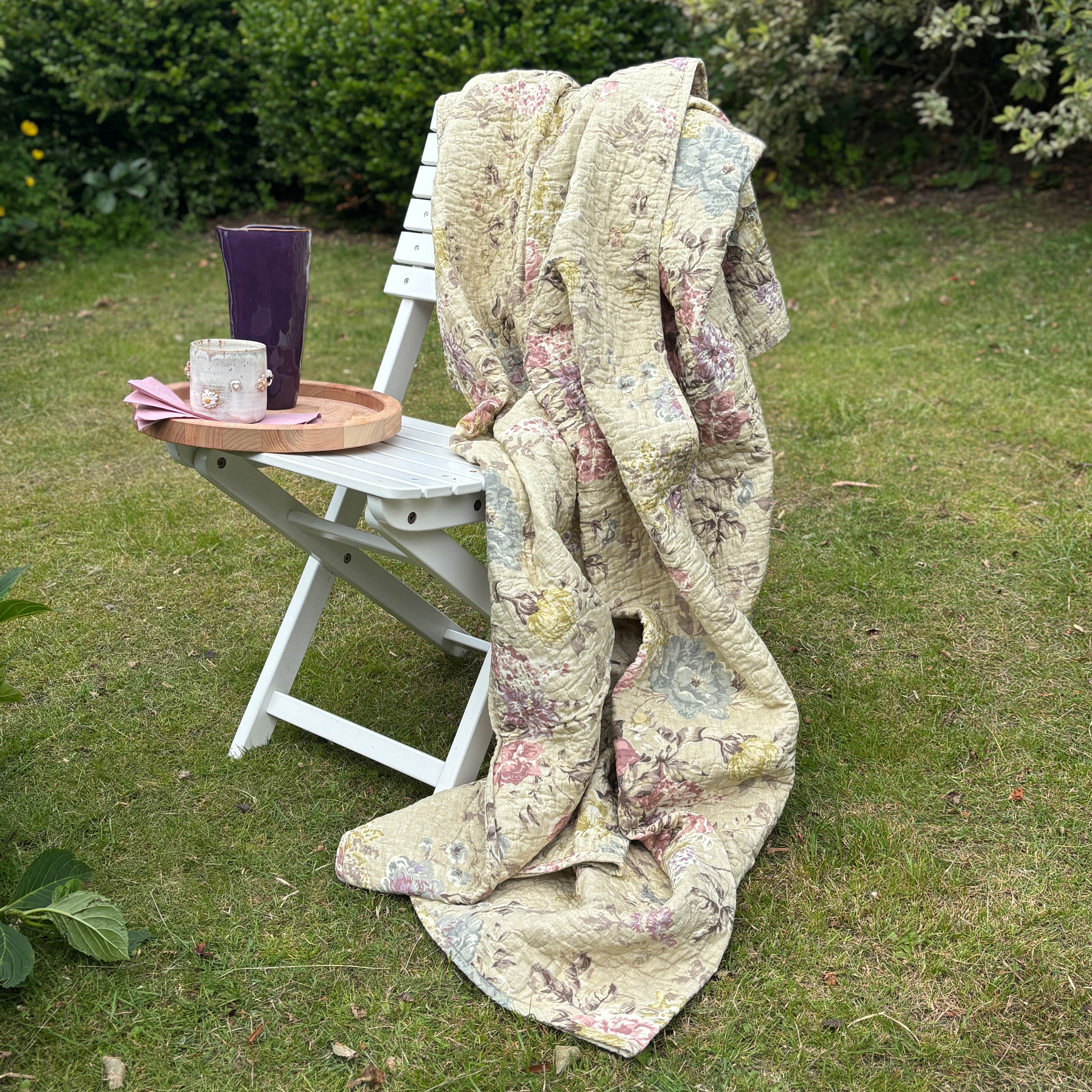 Au Maison Quilt Ethnic, Rose, 140x180 cm
