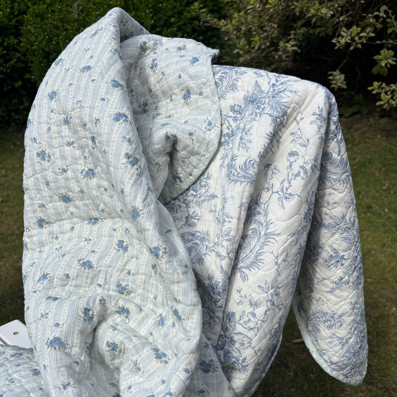 Au Maison Quilt Ethnic, Blue, 140x180 cm